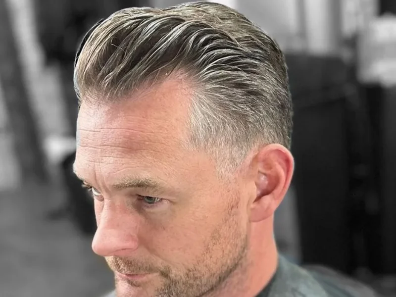 High fade with textured top