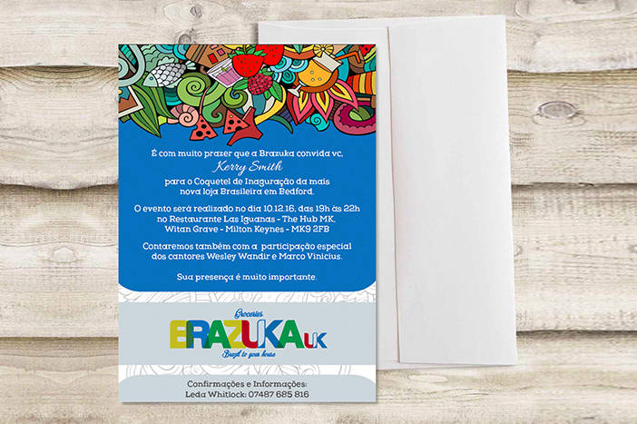 Brazuka UK event invitation design