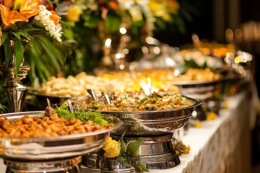 Festa London party buffet table setup — West London event