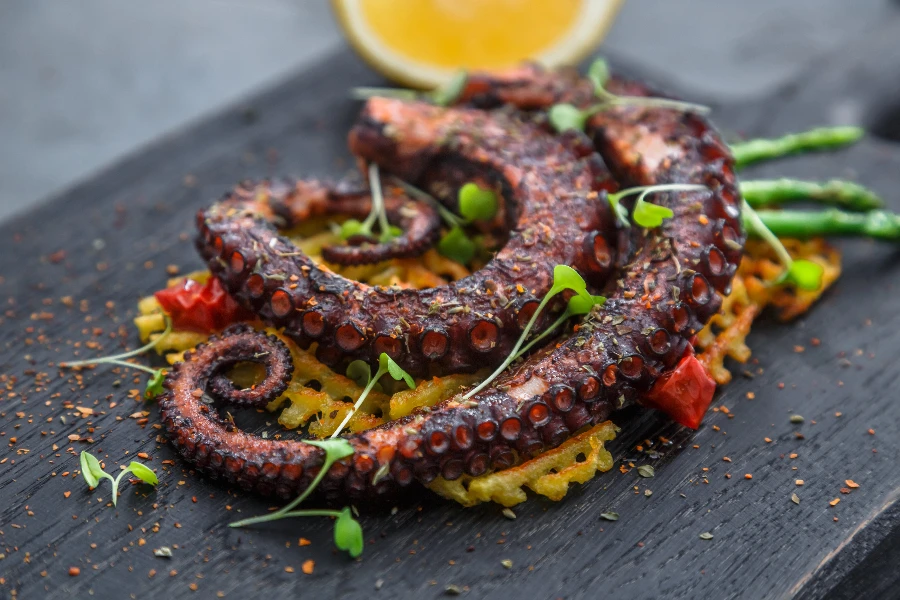 Charred octopus