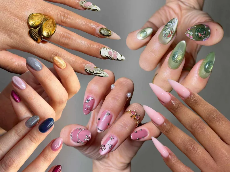 Marble nail art design