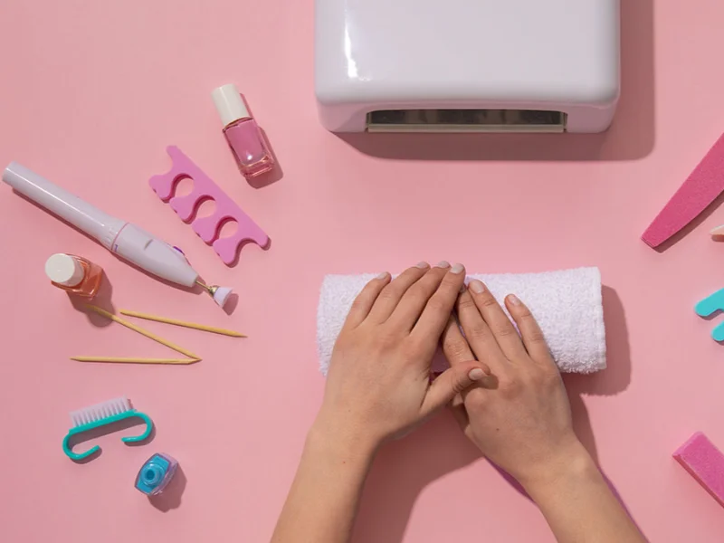 Bridal nail art — editorial shoot