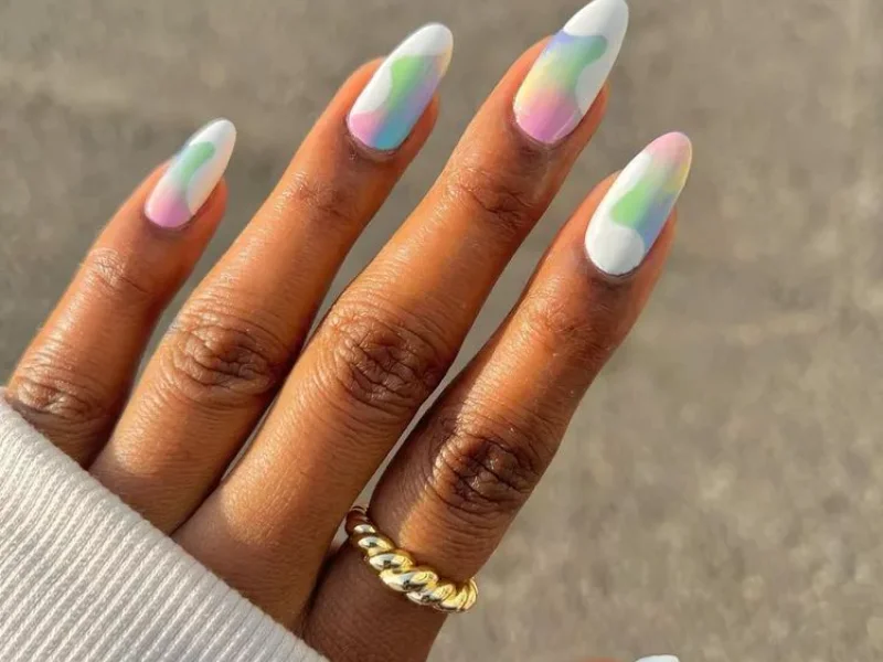 Bridal nail art — editorial shoot