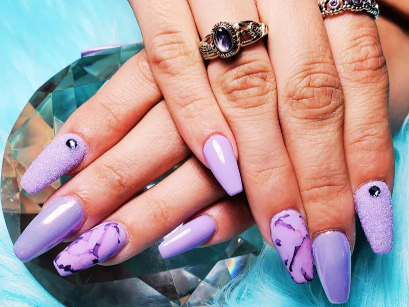 Bridal nail art — editorial shoot