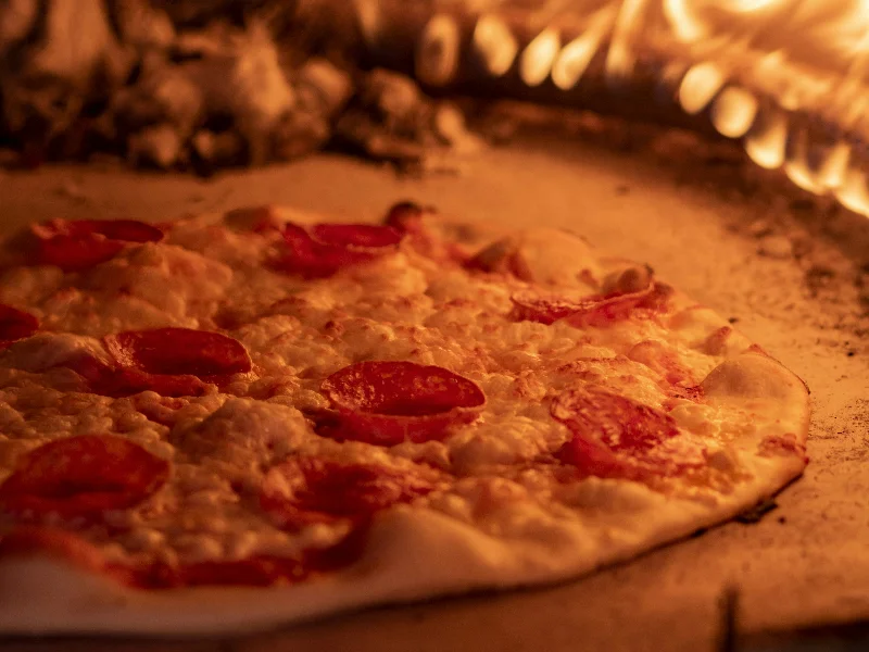 Fireside Pizza dining room interior Soho